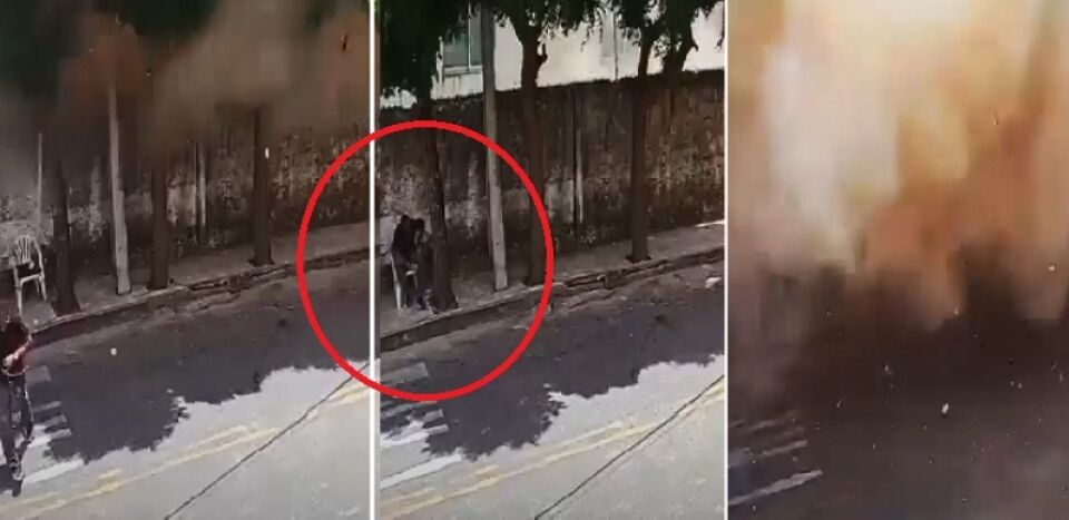 ACIDENTE: Vídeo mostra homem correndo para se salvar de prédio desabando