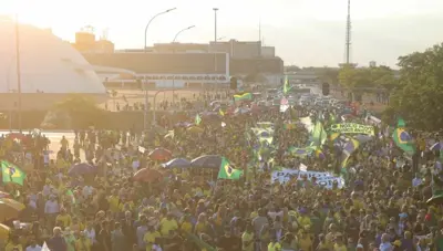 Direita faz ato em Brasília por anistia a envolvidos no 8/1. Vídeo